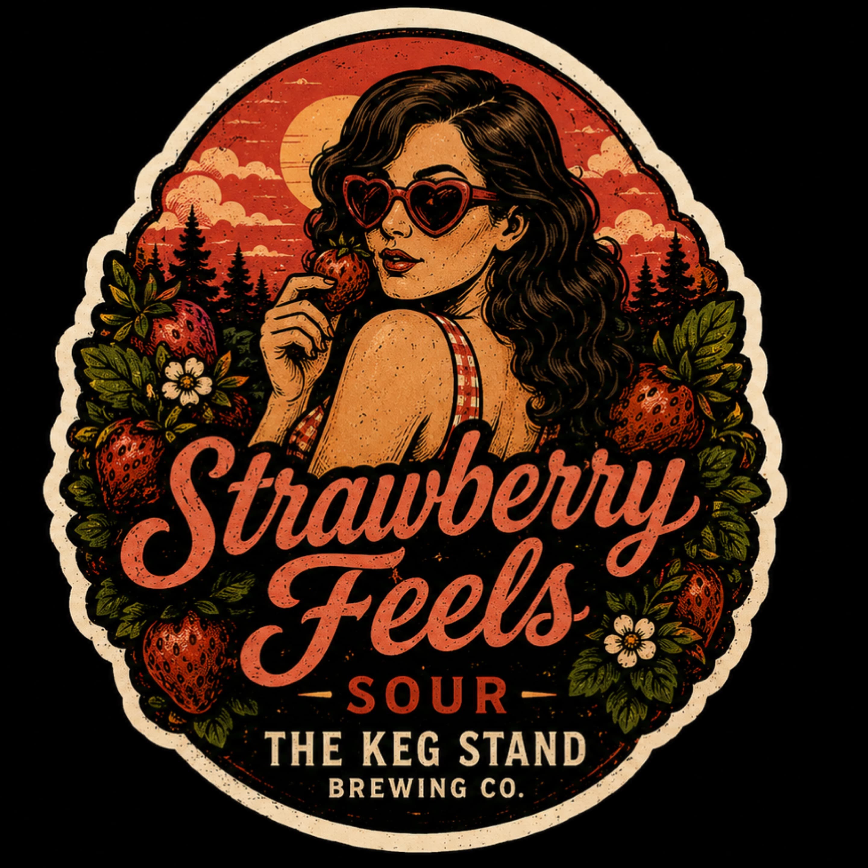 Glass of Strawberry Feels (Memebers Only), a beer from The Keg Stand Brewing Co.