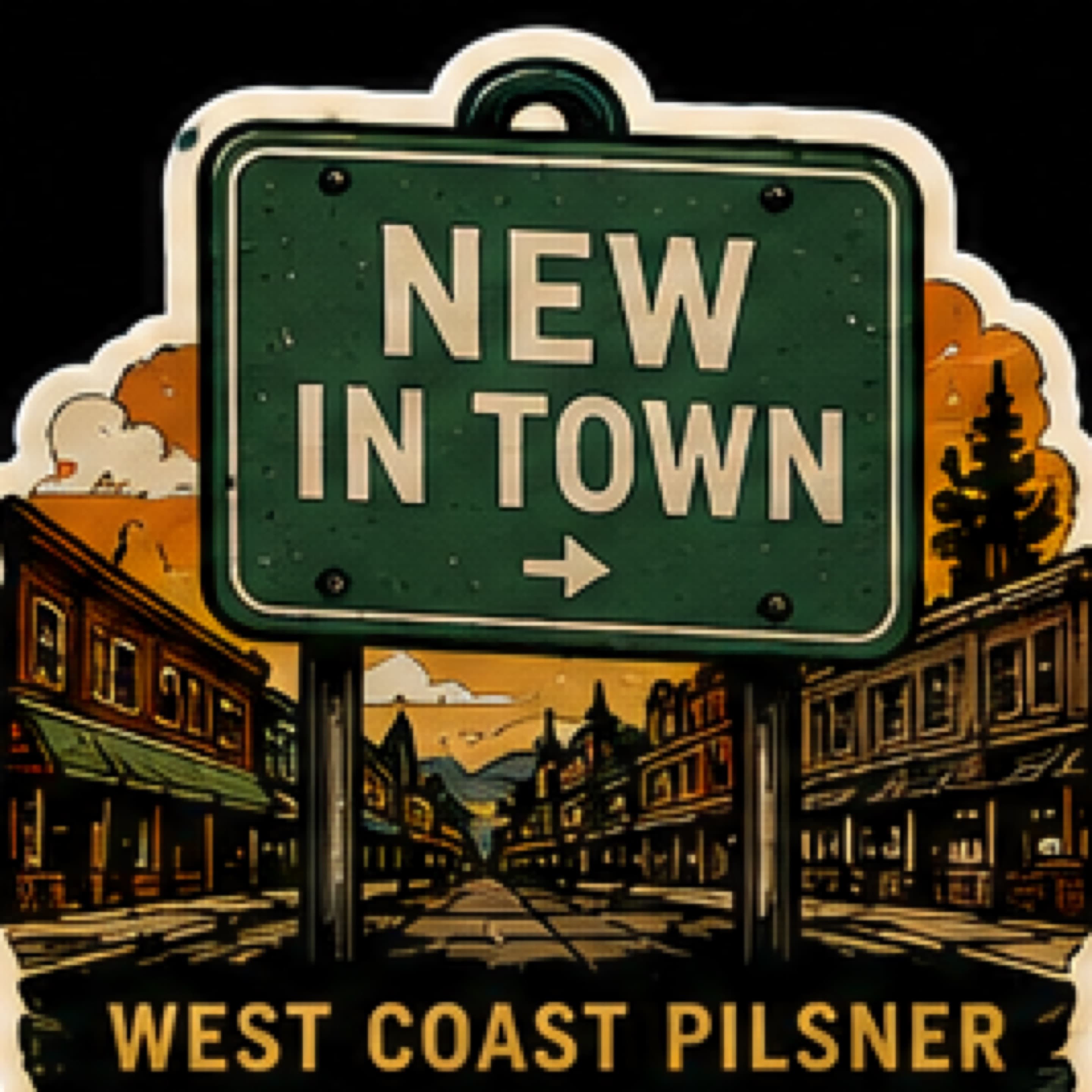 Glass of New In Town, a West Coast Pilsner from The Keg Stand Brewing Co.