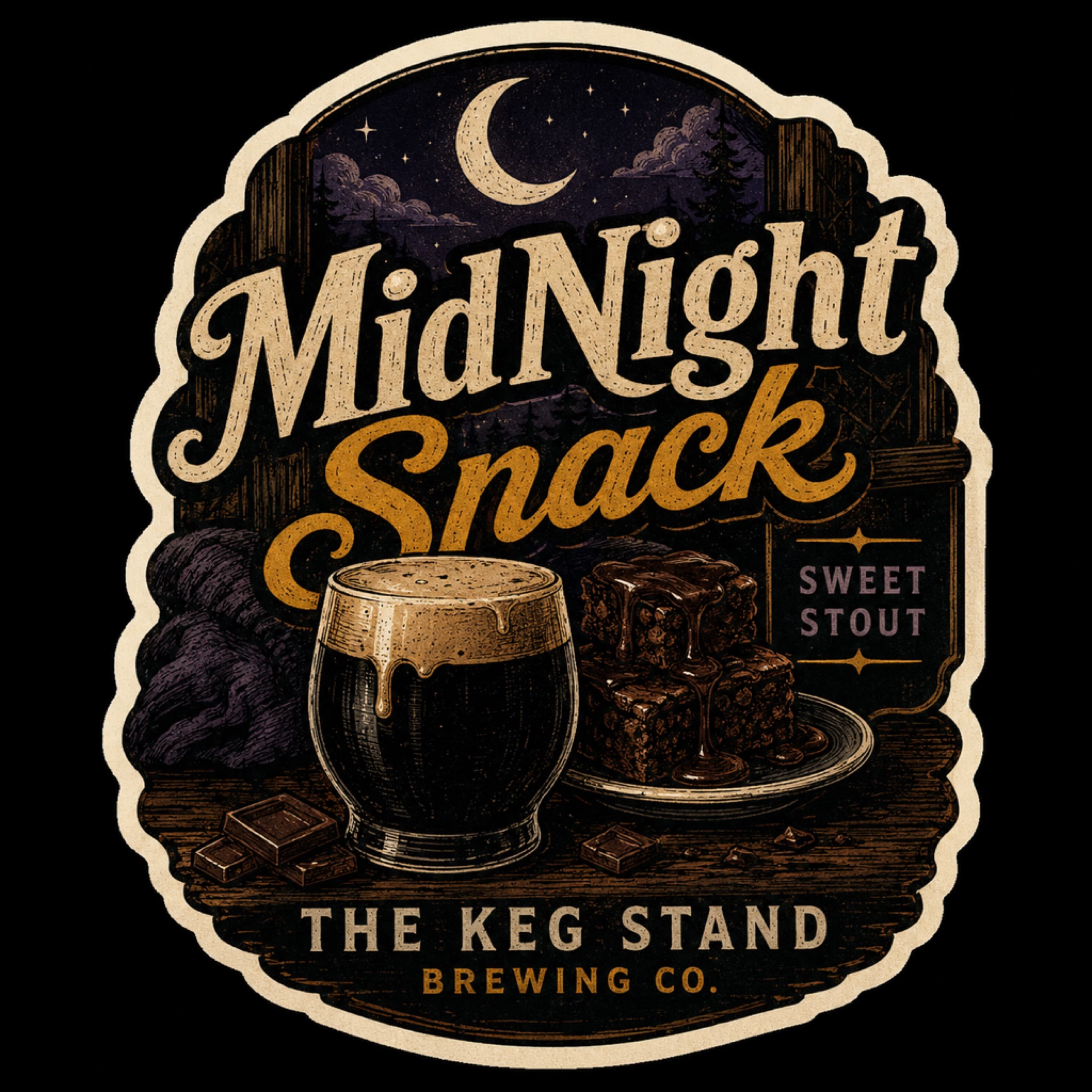 Glass of Midnight Snack, a beer from The Keg Stand Brewing Co.