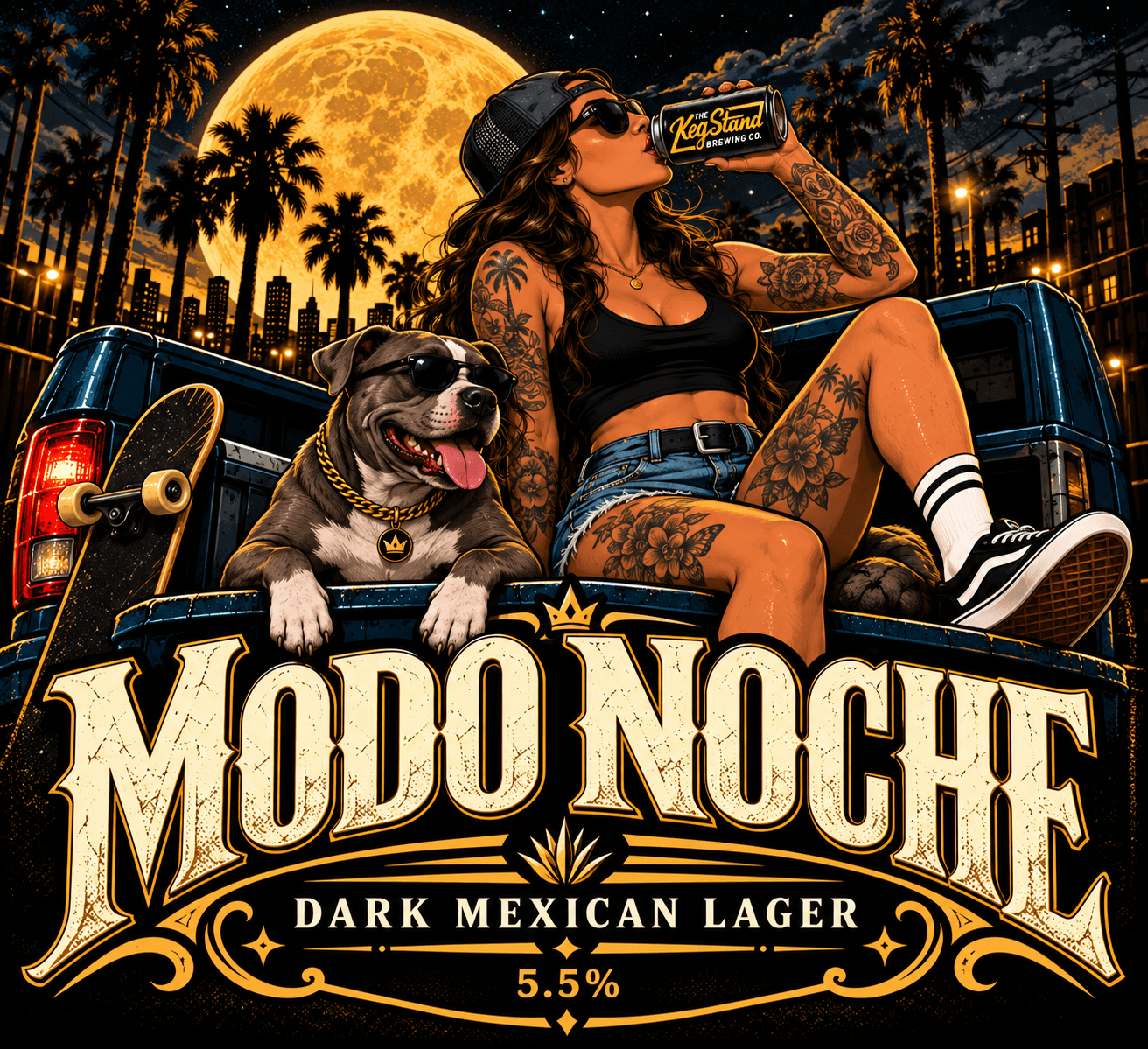 Glass of Modo Noches, a beer from The Keg Stand Brewing Co.