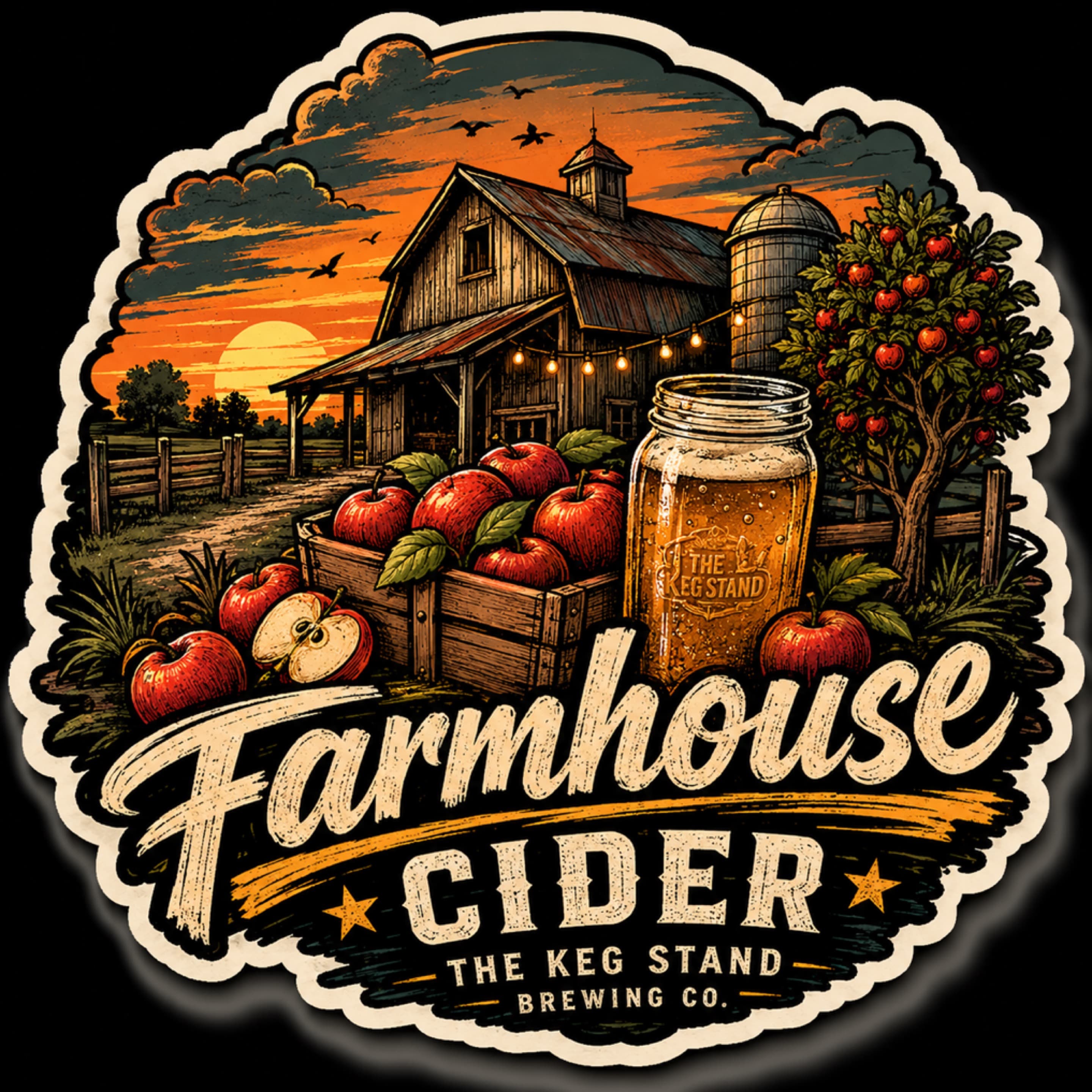 Glass of Farmhouse Cider, a beer from The Keg Stand Brewing Co.