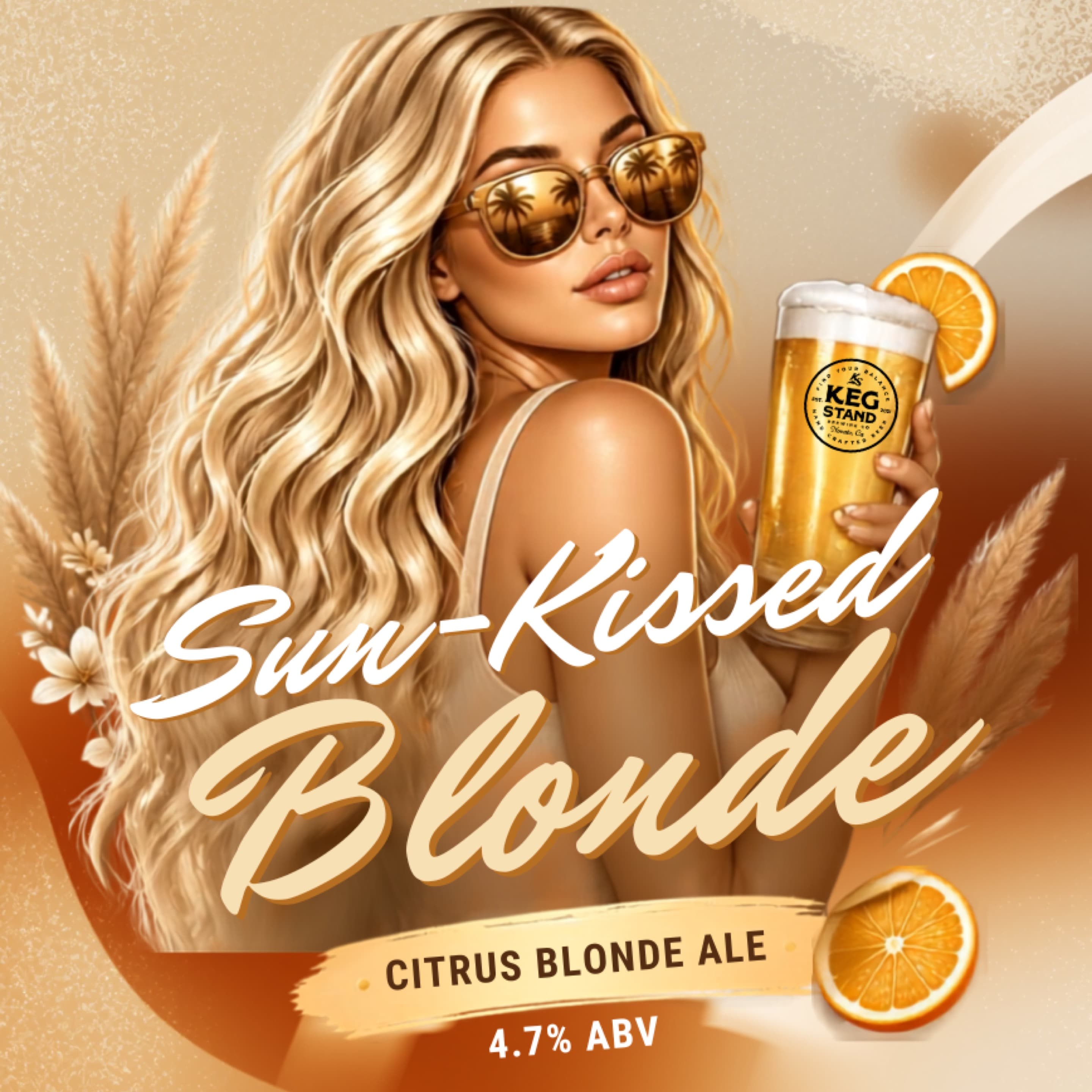 Glass of Sun Kissed Blonde, a beer from The Keg Stand Brewing Co.